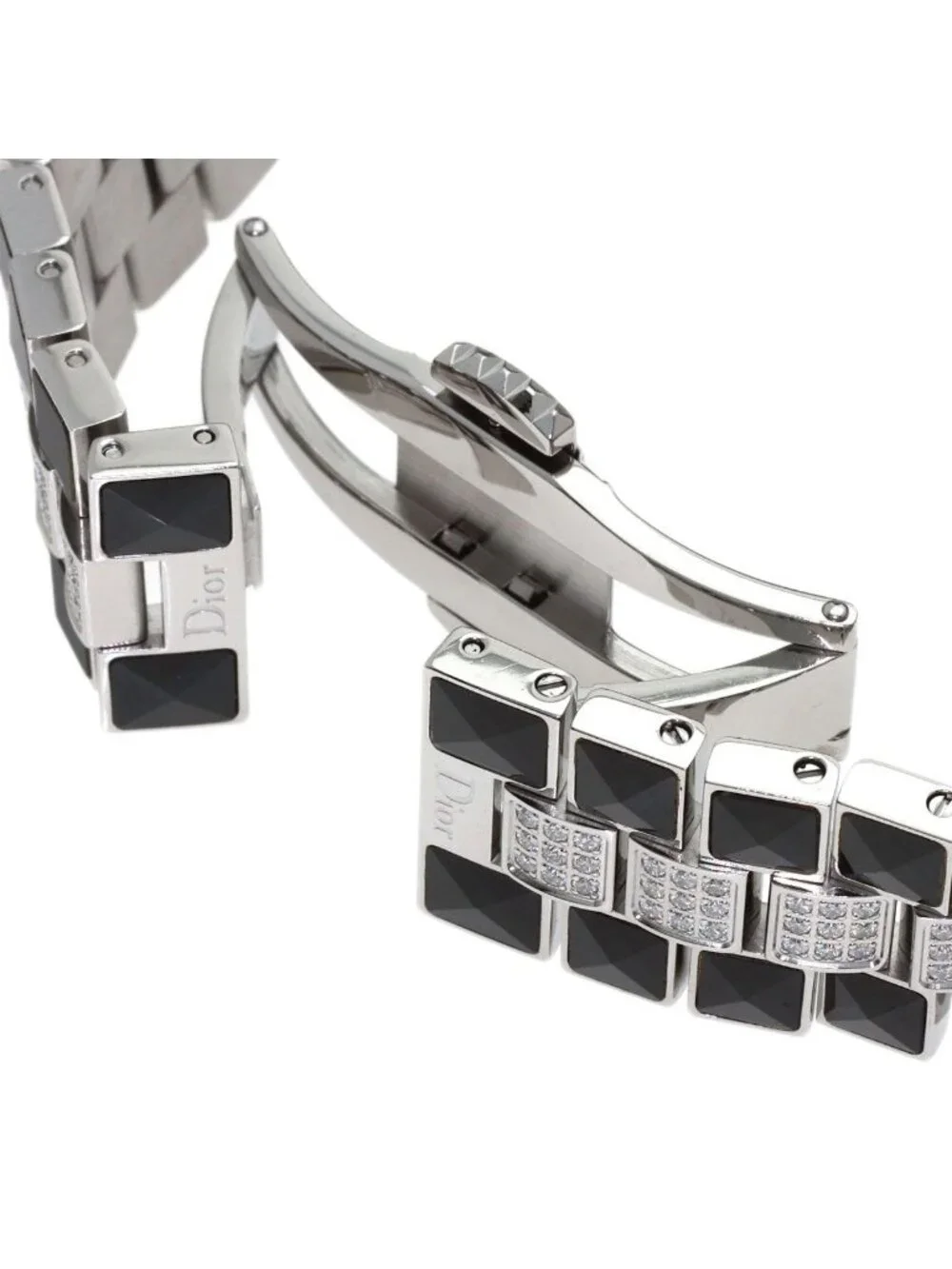 Dior Crystal Chronograph Diamond Watch SS